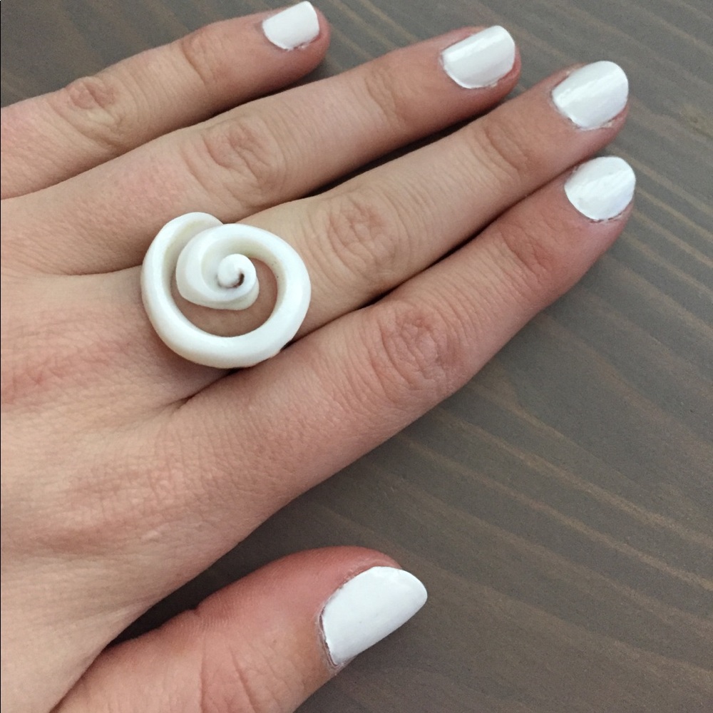 Carved Seashell Ring